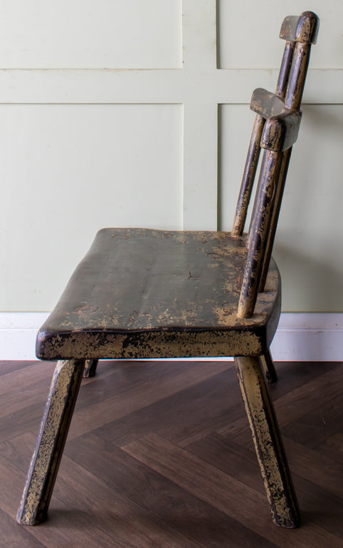 Welsh Primitive Ash & Elm Low Stick Back Chair
