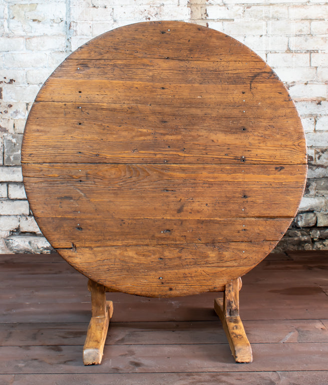 19thC. French Tilt Top Vendange Wine Tasting Table